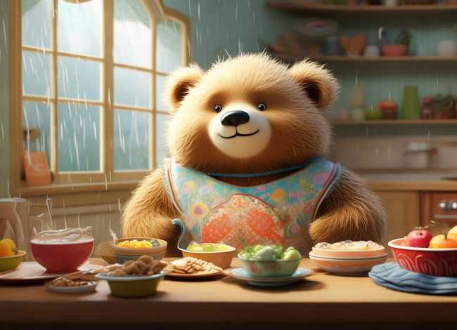 儿童故事视频小熊吃饭（小熊吃饭的故事视频）