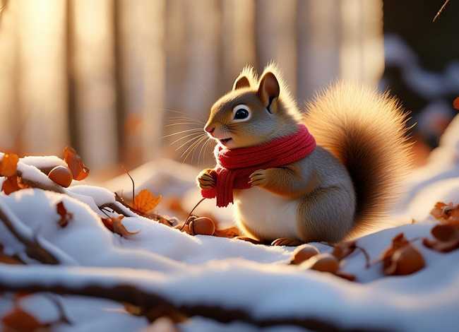 儿童故事小松鼠的冬天 - 小松鼠的冬天故事教案