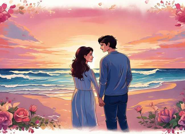 爱情图片手绘、爱情图片手绘唯美