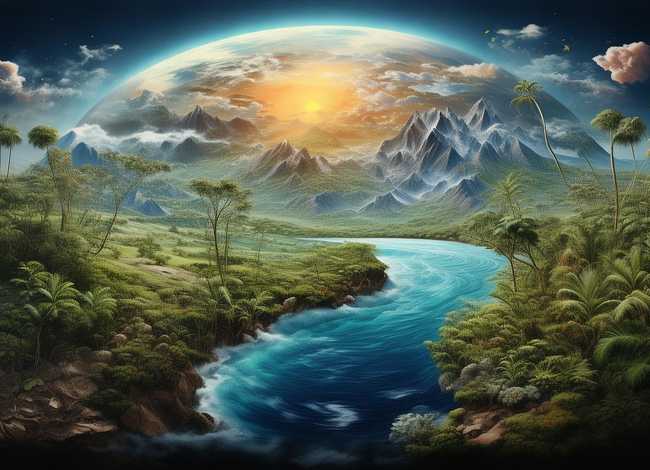 地球的故事绘画 地球的故事绘画图片