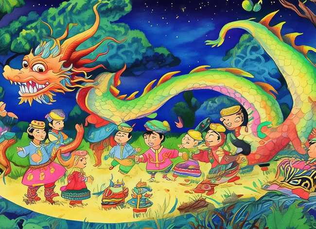 中国神话故事儿童画（中国神话故事的简笔画 手抄报）