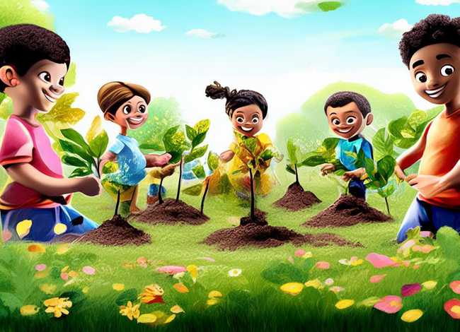 植树节儿童绘图、植树节儿童绘图图片