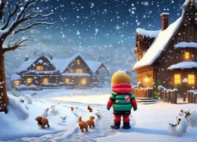 下雪了幼儿故事、婴幼儿故事绘本《下雪了》