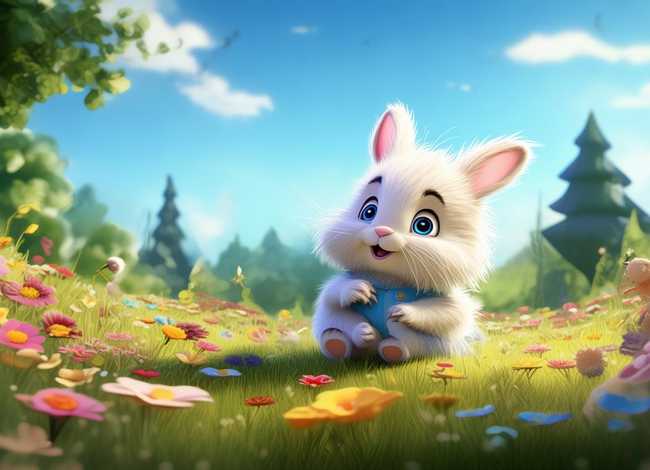 小白兔儿童故事全屏；儿小白兔的故事大全