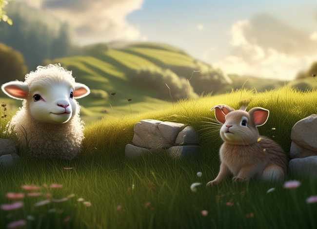 儿童故事 小羊与围墙，小羊与小兔的故事