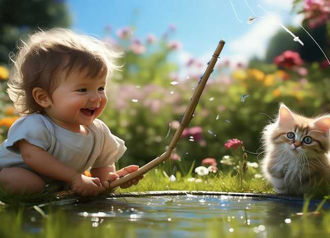 三岁幼儿短故事 - 三岁幼儿短故事小猫钓鱼