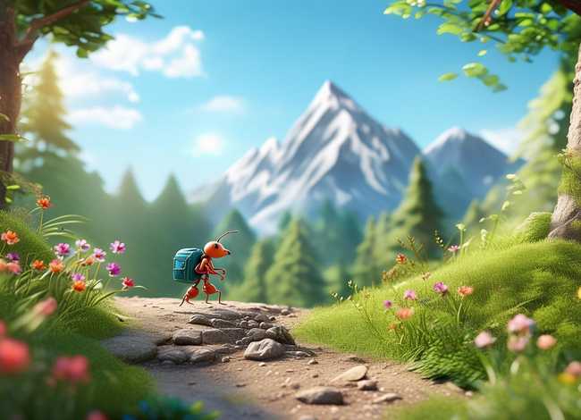 儿童故事小蚂蚁上学，小蚂蚁上山的故事