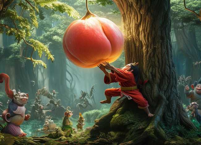 孙悟空偷吃蟠桃儿童故事（孙悟空偷吃蟠桃的故事作文500字）