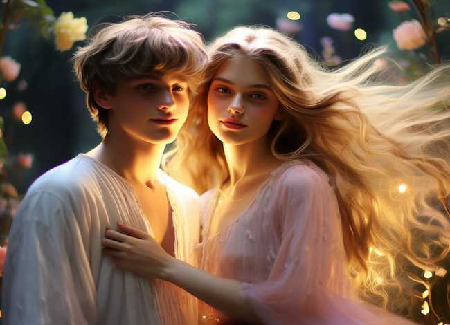爱情童话故事图片，童话爱情图片唯美 人物
