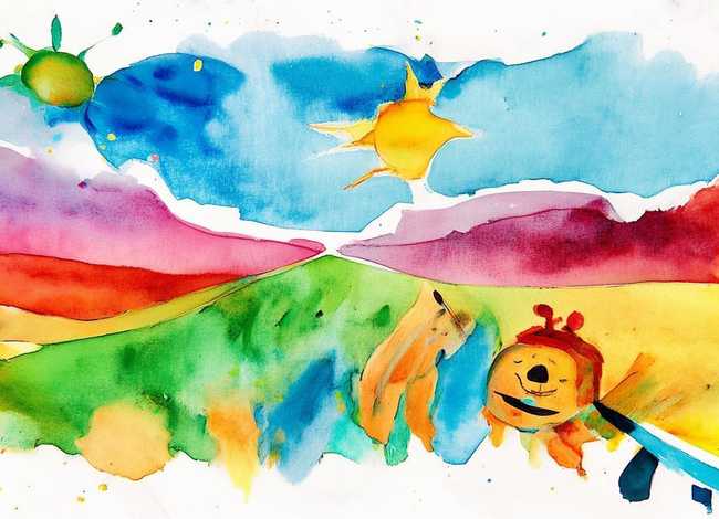 水粉儿童画范画，水粉儿童画范画简单