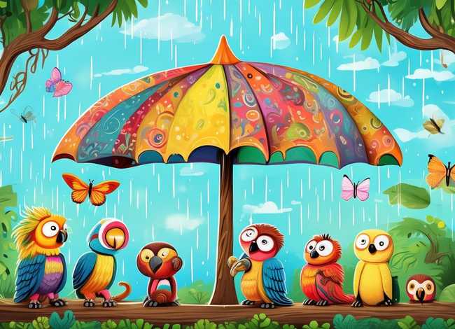 雨伞故事绘本 - 雨伞故事绘本可打印