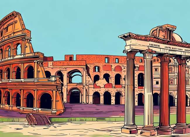 罗马的名胜古迹简笔画（罗马的名胜古迹简笔画彩色）