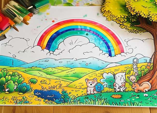 儿童故事填色书，绘本故事填色a4打印