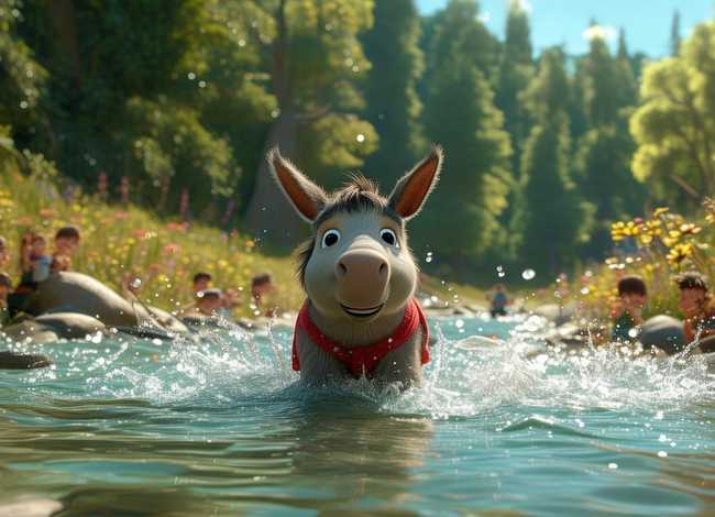 儿童故事驴子过河故事；幼儿故事驴子过河