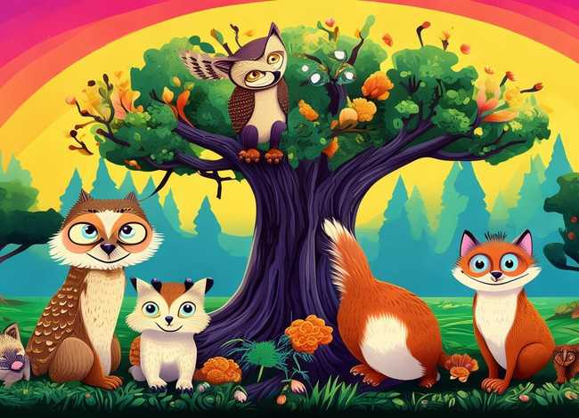 动物故事简笔画 - 动物故事简笔画有主题