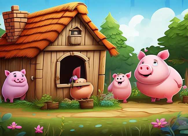 儿童故事三只小猪动画片 - 少儿故事三只小猪