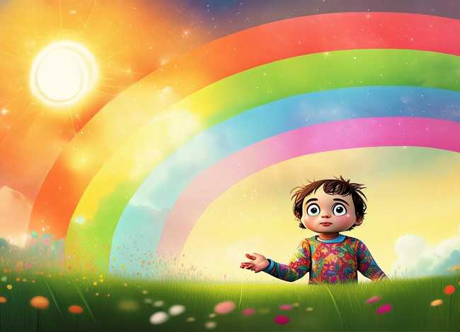 彩虹太阳的儿童故事，彩虹和太阳的故事