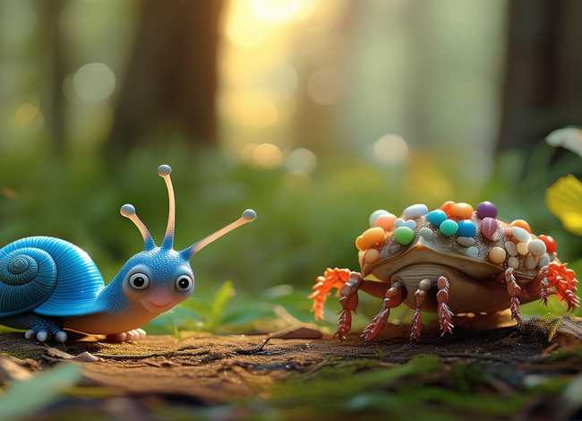 儿童故事蜗牛与寄居蟹、蜗牛与寄居蟹的故事二年级视频