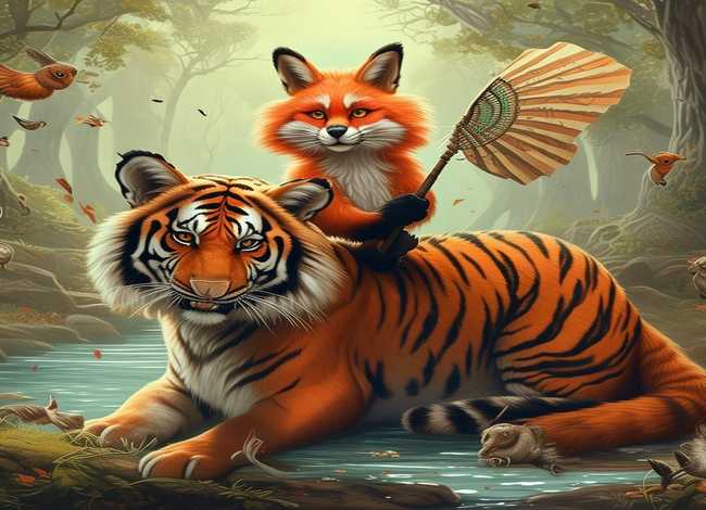 狐狸借虎威儿童故事，狐假虎威狐狸借着老虎,还会发生怎么样的故事