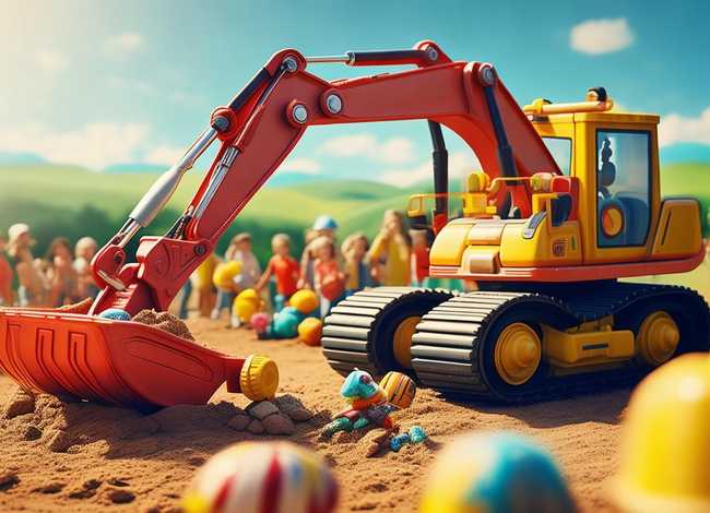 童话故事儿童挖掘机 - 少儿挖掘机的故事视频