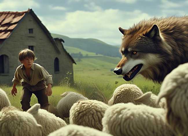 小孩放羊狼来了的故事，小孩放羊狼来了的故事在线听