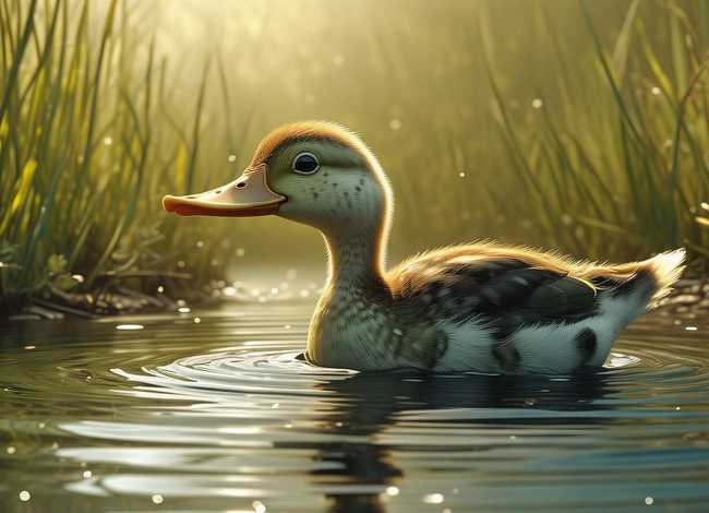 丑小鸭童话故事简笔画，丑小鸭故事简笔画图片大全