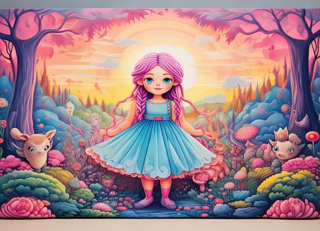 童话故事的儿童画 童话故事的儿童画彩铅