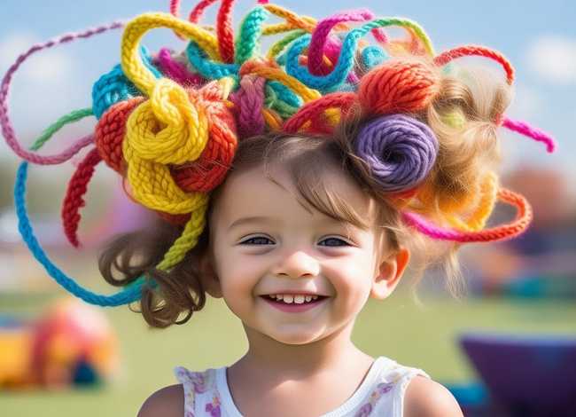 头饰发型儿童；头发怎么梳头发儿童