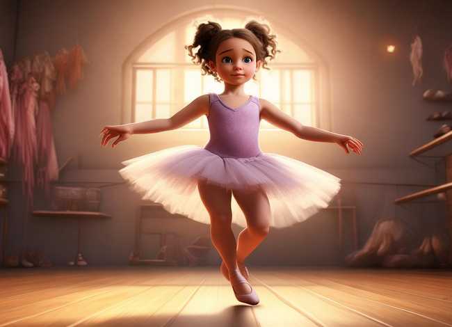 小姑娘练舞蹈的儿童故事、小世舞蹈训练的故事