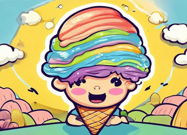 冰淇淋儿童画、冰淇淋儿童画简单画法
