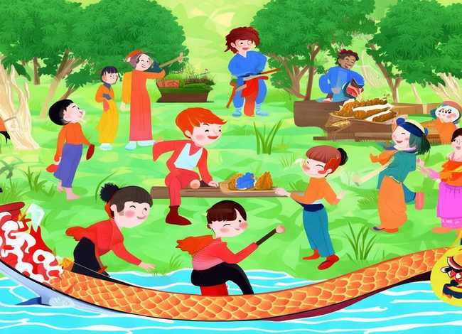 端午节故事儿童版绘本，端午节故事绘本八张带图