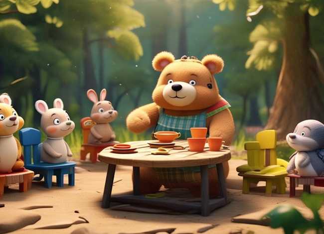 儿童故事小熊请客，小熊请客幼儿故事