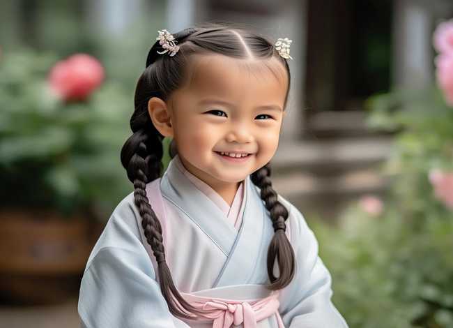 儿童汉服发型扎法简单 - 儿童汉服发型扎法简单又漂亮