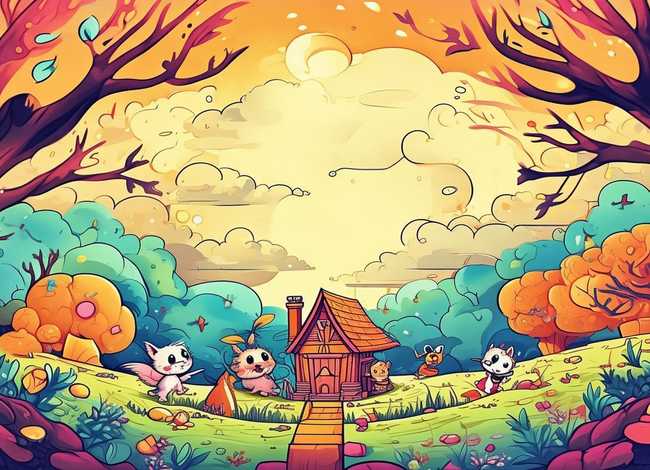 四年级童话故事绘本绘画作品；童话故事绘本绘画作品