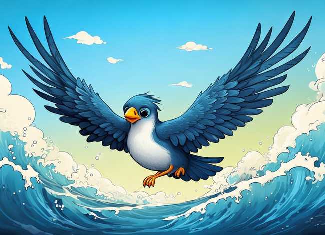 精卫填海儿童插画 精卫填海儿童插画图片大全