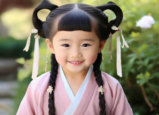 儿童汉服发型扎法，儿童汉服发型扎法简单又漂亮