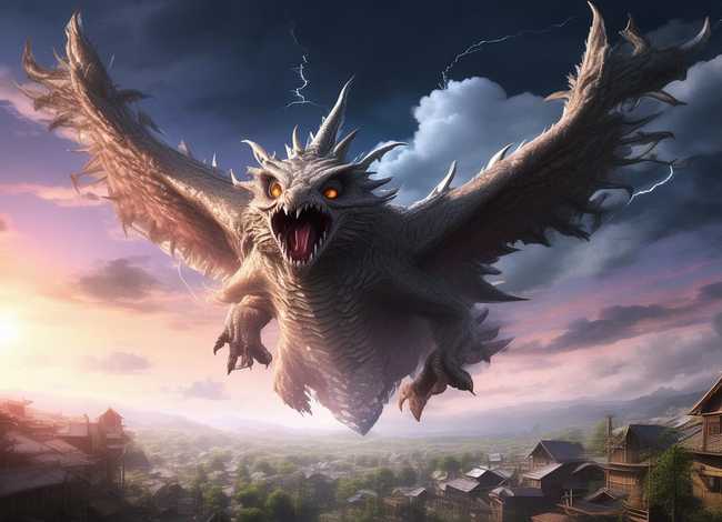 动画故事书（动画故事书有一个片段是日本的怪兽从天上掉下来）