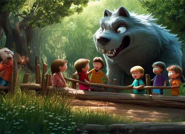 少儿动画故事;少儿动画故事-大灰狼来了 少儿动画故事;少儿动画故事-大灰狼来了