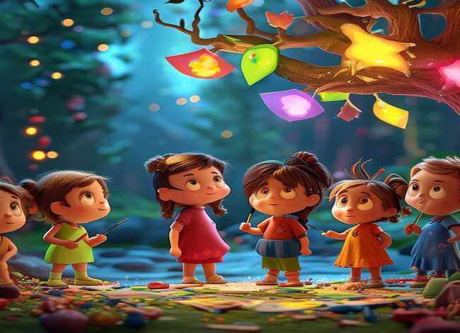 童话故事少儿绘画 - 儿童童话故事绘画创意