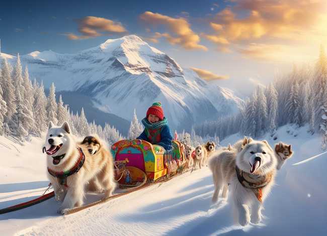 儿童故事狗狗拉雪橇（雪山狗拉雪橇的故事）