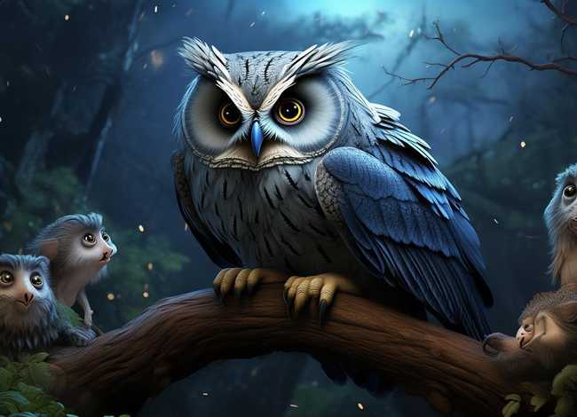 猫头鹰讲故事；猫头鹰讲故事看图写话