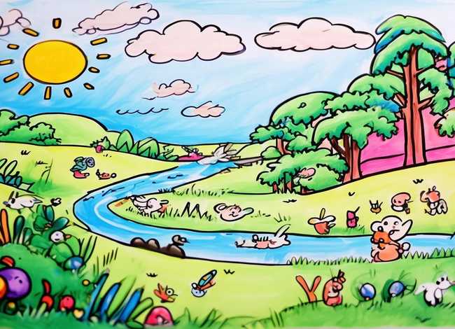 三年级儿童简笔画、三年级儿童简笔画画景物教程