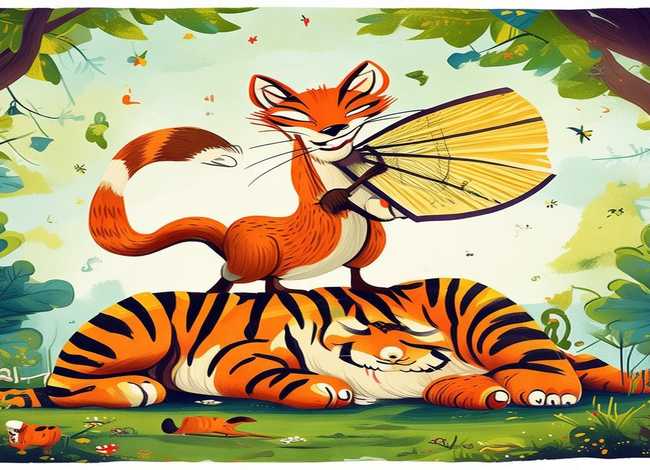 狐假虎威的英语，狐假虎威的英语绘本