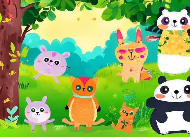森林动物儿童画；森林动物儿童画画大全简单漂亮
