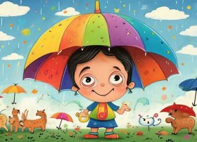 关于伞的儿童故事书 - 关于伞的幼儿故事