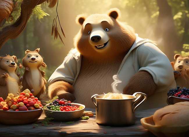 小熊请客故事书；小熊请客故事文字版