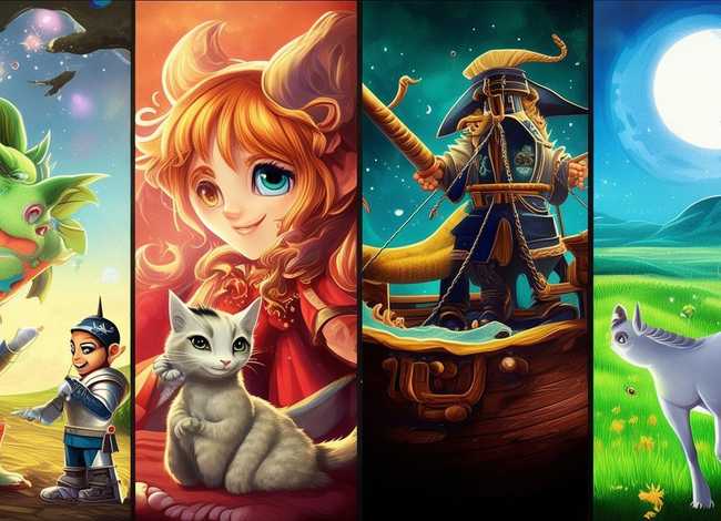 儿童故事四图，幼儿故事四幅图