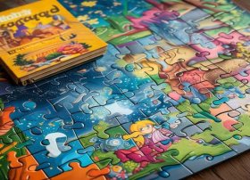 儿童故事书拼图、故事书的拼图
