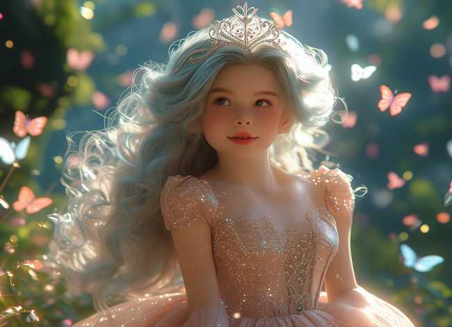 爱心公主儿童故事文字版；优雅小公主爱心故事