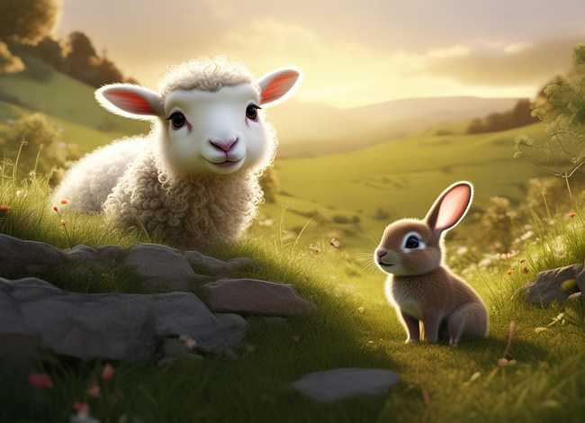 儿童故事 小羊与围墙，小羊与小兔的故事